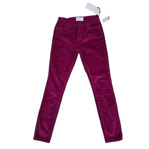 CURRENT ELLIOT High Waist Stiletto Corduroy Wild Aster Pink Jeans Womens size 25